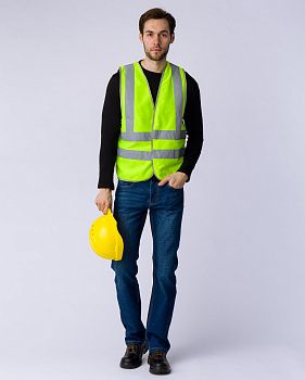 Жилет сигнальный Неон СОП-4 (тк.Полиэфир,100) тип 3Э, лимонный — купить в SIZ-ON