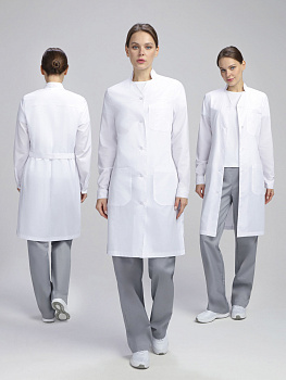 Халат женский Карина (тк.Панацея,150), белый — купить в SIZ-ON