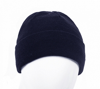 Шапка трикотажная двойная Фрост, т.синий — купить в SIZ-ON