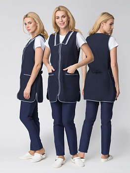 Фартук-сарафан Света-01 (тк.Габардин,160), т.синий