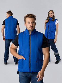 Жилет утепленный Универсальный (тк.Смесовая,210), васильковый — купить в SIZ-ON