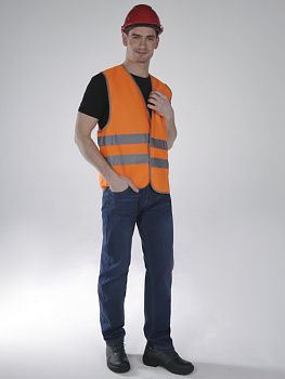 Жилет сигнальный Неон (тк.Полиэфир,100) тип 1э, оранжевый — купить в SIZ-ON