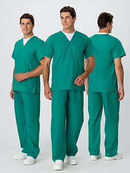 Костюм мужской хирурга (тк.ТиСи), т.зеленый — купить в SIZ-ON