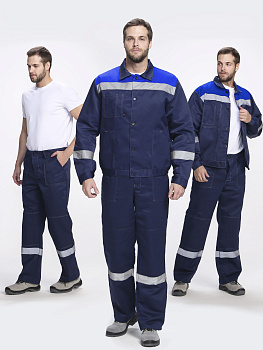 Костюм Лигор-1 СОП (тк.Смесовая,210) брюки, т.синий/васильковый — купить в SIZ-ON