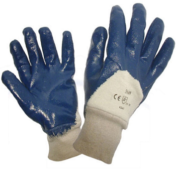 Перчатки нитриловые частичный облив манжет резинка — купить в SIZ-ON