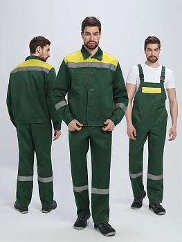 Костюм Лигор-2 СОП (тк.Смесовая,210) п/к, зеленый/желтый — купить в SIZ-ON