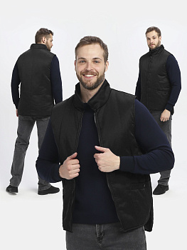 Жилет утепленный Универсальный (тк.Смесовая,210), черный — купить в SIZ-ON