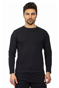 Футболка длинный рукав (тк.Трикотаж,160), черный — купить в SIZ-ON