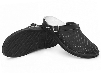 Сабо мужские нат.кожа ПВХ (арт. 10-12-7), черный — купить в SIZ-ON