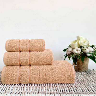 Полотенце махровое Юнона (50х90), бежевый — купить в SIZ-ON