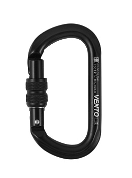 Карабин VENTO™ Овал с муфтой keylock, vpro 0042 black/vnt1042 — купить в SIZ-ON