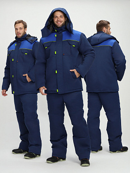 Костюм зимний Флофт-1 (тк.Смесовая,210) брюки, т.синий/васильковый — купить в SIZ-ON