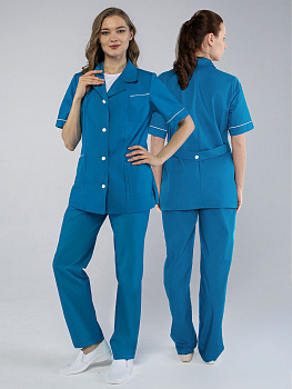 Костюм женский Магнэль (тк.Смесовая,120), морская волна — купить в SIZ-ON