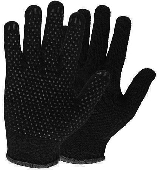 Перчатки 10кл. полушерстяные двойные с ПВХ ТОЧКА (105гр.) — купить в SIZ-ON