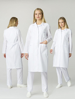 Халат женский Стандарт (тк.ТиСи), белый — купить в SIZ-ON