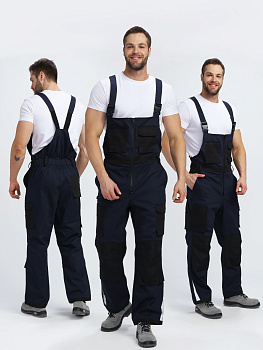 Полукомбинезон Айкор (тк.Смесовая,260), т.синий/черный — купить в SIZ-ON