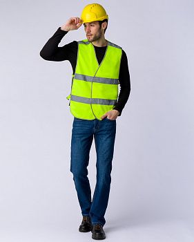 Жилет-Накидка сигнальный Неон Тип-4 (тк.Полиэфир,130), лимонный — купить в SIZ-ON