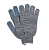 Перчатки х/б 7,5 кл. СТАНДАРТ с ПВХ ТОЧКА 36-40гр.130 текс, серые