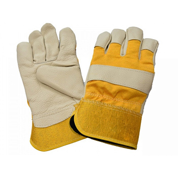 Перчатки кожаные(иск.) комбинированные — купить в SIZ-ON