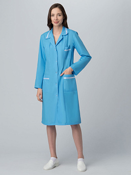 Халат женский Стандарт (тк.ТиСи), голубой — купить в SIZ-ON