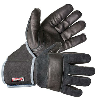 Перчатки АМПАРО™ Вибростат 01 (кожа/полиэфир+вспененный полимер Airgel), 417712 — купить в SIZ-ON