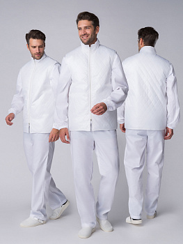 Жилет утепленный Хаспфуд (тк.Дюспо,80), белый — купить в SIZ-ON