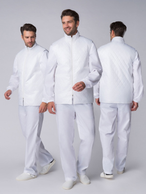 Жилет утепленный Хаспфуд (тк.Дюспо,80), белый — купить в SIZ-ON