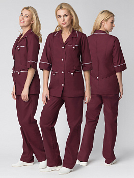 Костюм женский Диана (тк.ТиСи), бордовый — купить в SIZ-ON