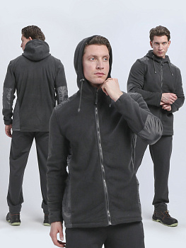 Куртка с капюшоном Кэмп (тк.Флис), т.серый — купить в SIZ-ON