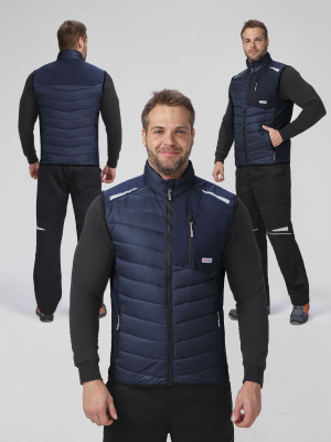 Жилет утепленный ProfLineLeader (тк.Нейлон/Софтшел), синий — купить в SIZ-ON