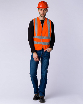 Жилет сигнальный Неон СОП-4 (тк.Полиэфир,100) тип 3Э, оранжевый — купить в SIZ-ON