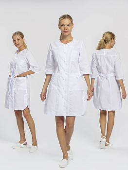 Халат женский Ольга (тк.Смесовая,120), белый