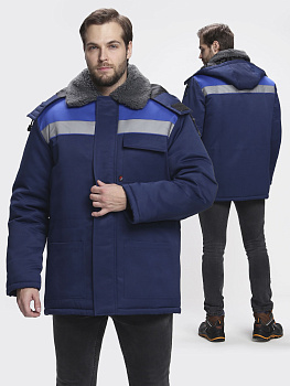 Куртка зимняя Квайл СОП (тк.Смесовая,210), т.синий/васильковый — купить в SIZ-ON