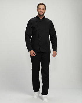 Китель повара Гарво (тк.Смесовая,160), черный