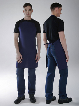 Фартук с грудкой (тк.Диагональ), т.синий — купить в SIZ-ON