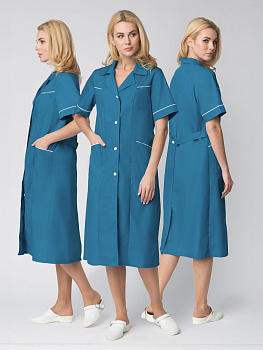 Халат женский Магнэль (тк.Смесовая,120), морская волна — купить в SIZ-ON