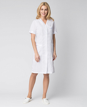 Халат женский Светлана (тк.ТиСи), белый — купить в SIZ-ON