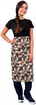 Передник Кофе (тк.Форвард,200), коричневый/принт — купить в SIZ-ON