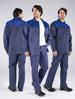 Костюм Стандарт (тк.Смесовая,210) брюки, т.синий/васильковый — купить в SIZ-ON