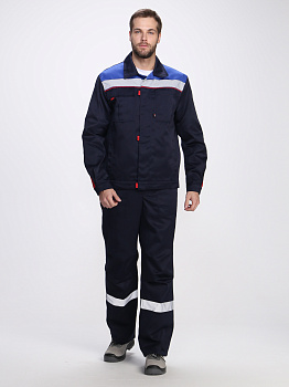 Костюм Флофт-2 СОП У. (тк.Смесовая,210) п/к, т.синий/васильковый/красный — купить в SIZ-ON