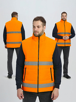Жилет утепленный сигнальный Ярксион СОП (тк.OxLine,90), оранжевый — купить в SIZ-ON