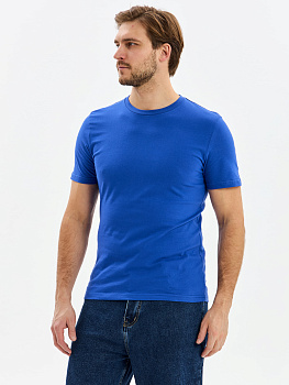 Футболка (тк.Трикотаж,160), синий индиго (васильковый) — купить в SIZ-ON
