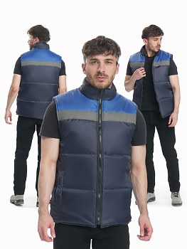 Жилет утепленный Лигор СОП (тк.OxLine,90), т.синий/васильковый — купить в SIZ-ON