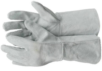 Краги спилковые серые без подкладки — купить в SIZ-ON