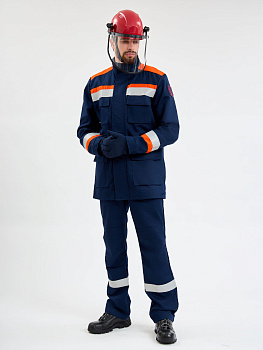 Костюм летний Энергия-А (13,2 кал.), т.синий/оранжевый — купить в SIZ-ON