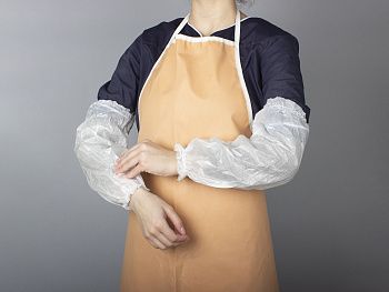 Нарукавники из спанбонда ламинированные 60гр (40х20), белый  (20 шт) — купить в SIZ-ON