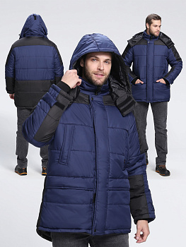 Куртка зимняя Европа CH (тк.Дюспо), т.синий/черный — купить в SIZ-ON