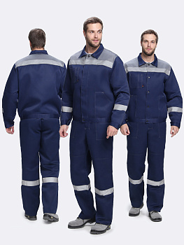 Костюм Лигор-1 СОП У. (тк.Смесовая,210) брюки, т.синий/серый — купить в SIZ-ON