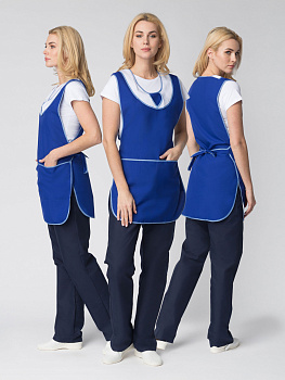 Фартук-сарафан Света-02 (тк.Габардин,160), васильковый