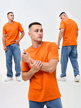 Футболка ProfLineBase (тк.Трикотаж,160), оранжевый — купить в SIZ-ON